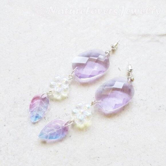 Instagram Ready! Breathtakingly Beautiful! Romantic XLong Flower Dangle Earrings - Picture 6 of 13